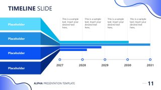 Alpha PPT Template - Timeline Diagram Slide