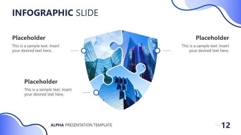 Shield Infographic Slide with Image Background - SlideModel
