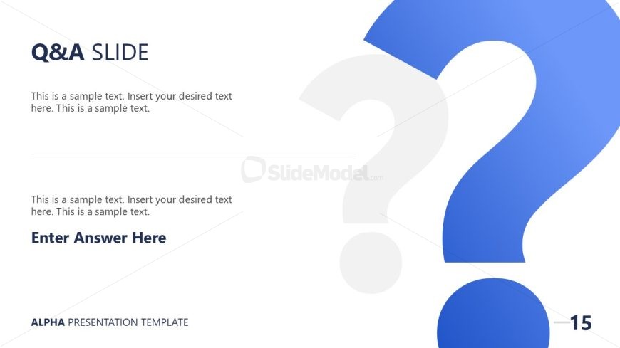 Questions & Answers Slide for Alpha PPT Template