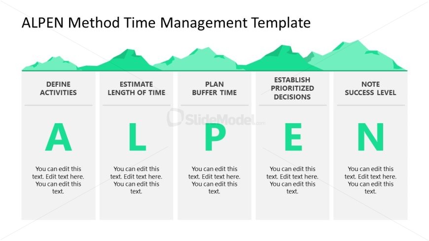 ALPEN Method Time Management Presentation Template