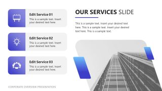 Light Corporate Overview Template PPT Slide 