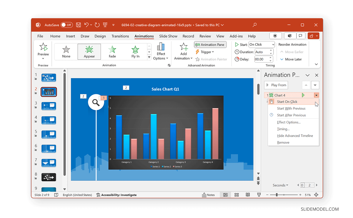 How to animate a chart in PowerPoint