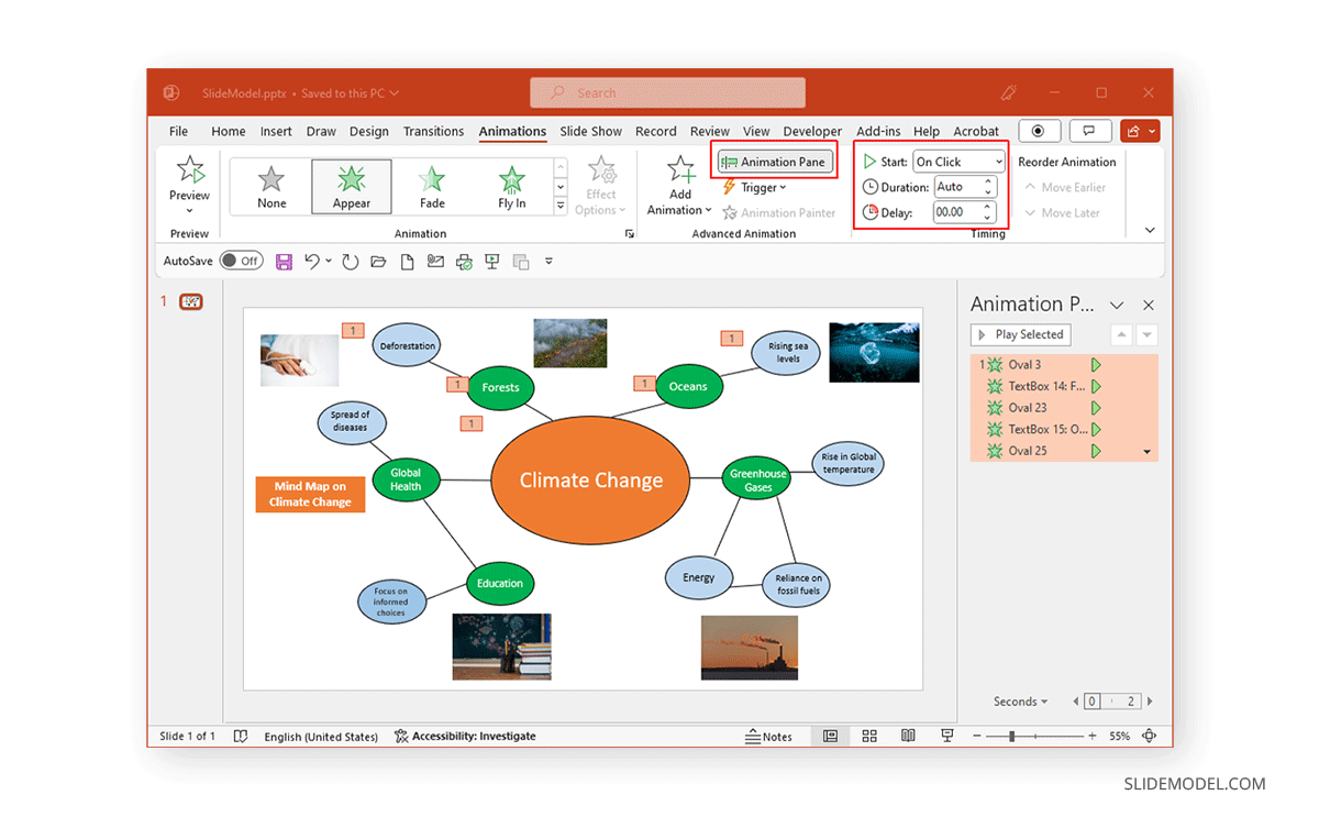 Animations Pane in PowerPoint