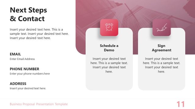 Next Steps & Contact Slide – Business Proposal Template