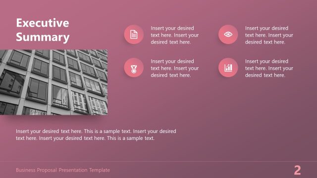 Executive Summary Slide for PowerPoint – Business Proposal Template