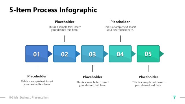 5-Item Process Infographics Diagram Template