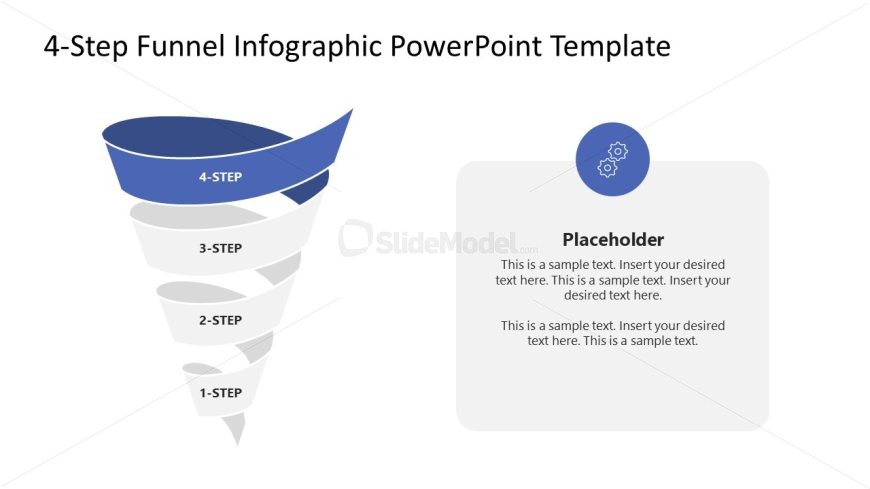Editable 4-Step Funnel Infographic Slide