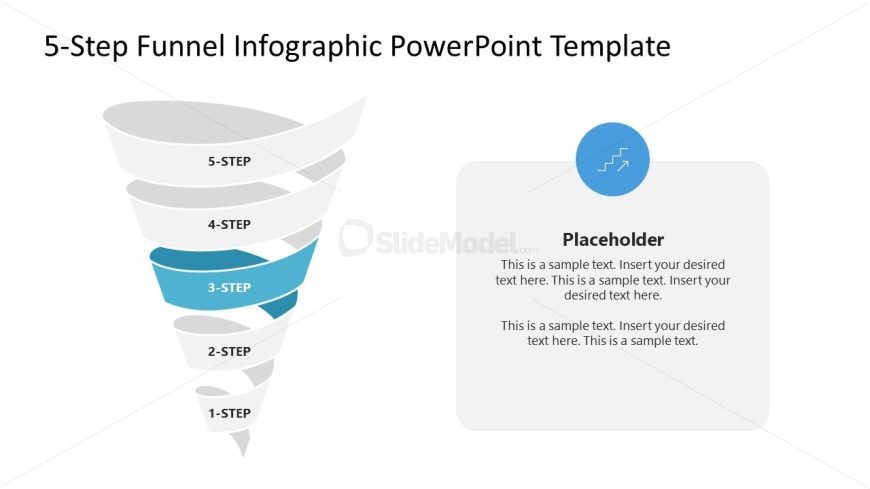 5-Step Funnel Infographic Template Slide