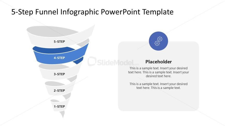 5-Step Funnel Infographic 3D Diagram