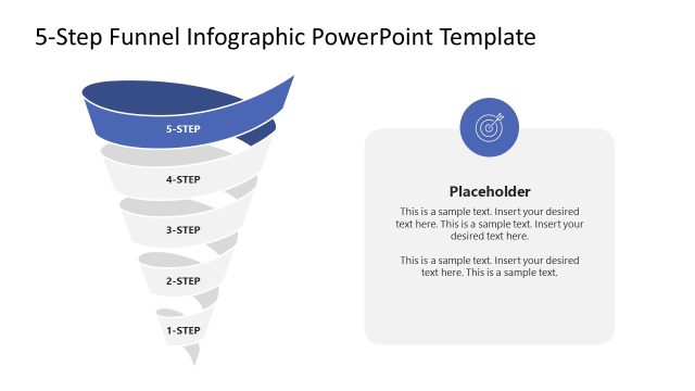 5-Step Funnel Infographic Slide PPT Template
