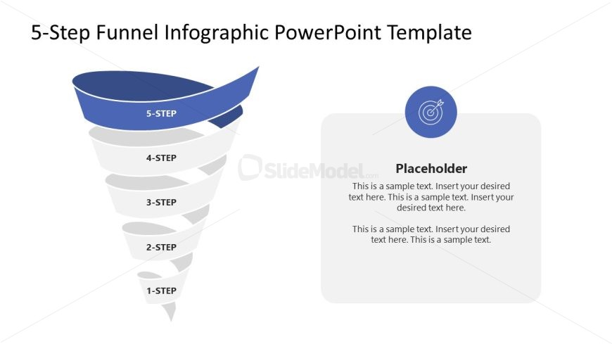 5-Step Funnel Infographic Diagram for Presentation