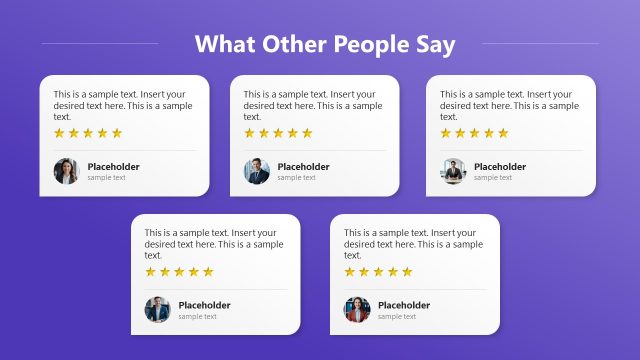 What Other People Say Template Slide