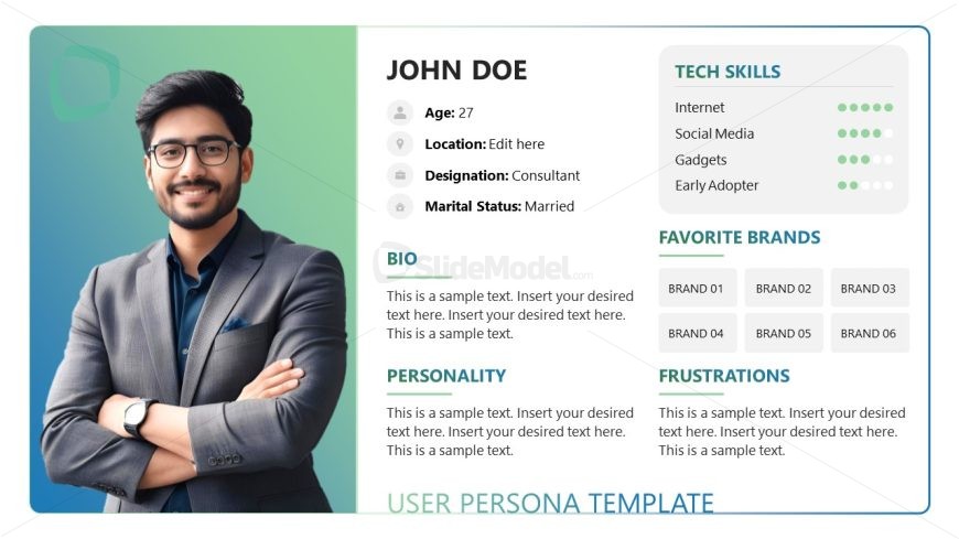 User Persona PPT Slide Template