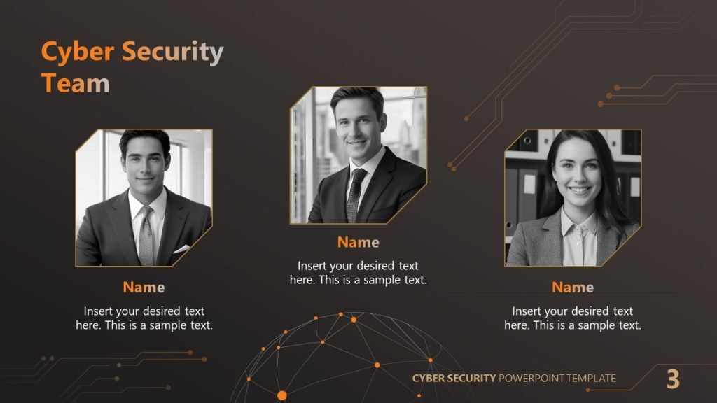 Cyber Security Team Slide with Images - SlideModel