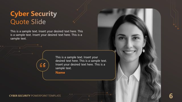 Quote Slide – Cyber Security Template