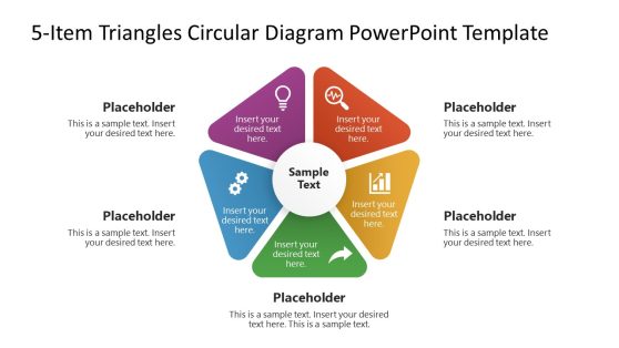 5-Item Triangles PowerPoint Template