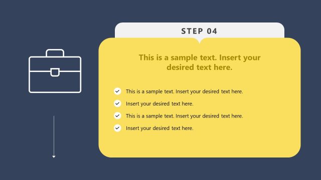 Vertical Step-by-Step Cards Template for PowerPoint