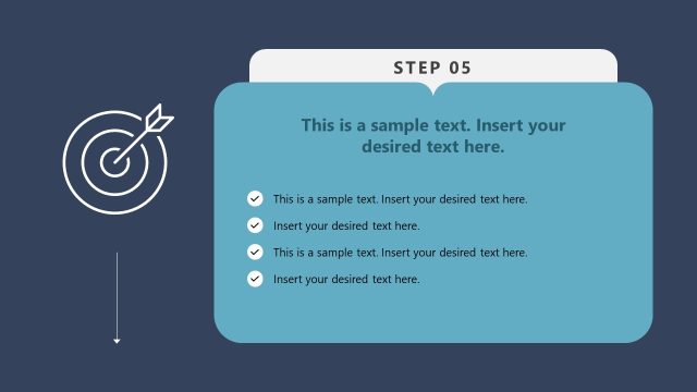 Editable Vertical Step-by-Step Cards Slide for Step 5