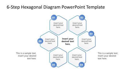 6-Step Hexagonal Diagram PowerPoint Template