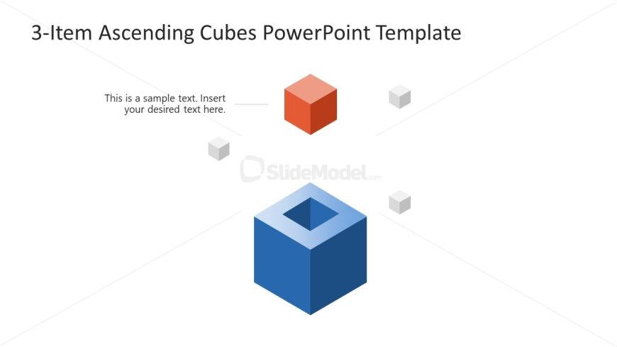 3-Item Ascending Cubes Slide Template