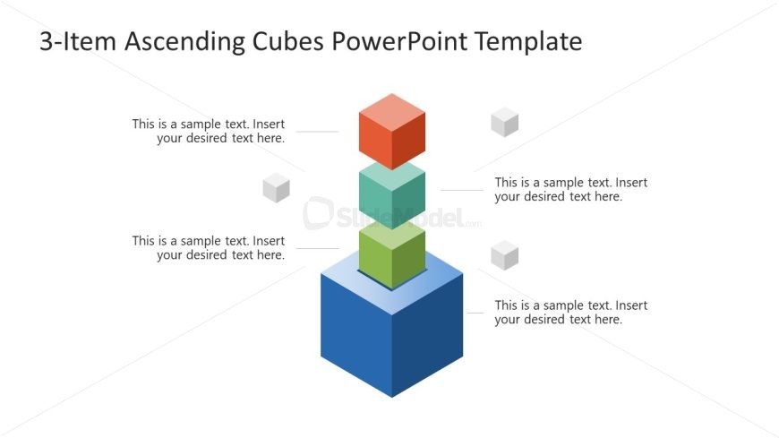 3-Item Ascending Cubes Template for Presentation