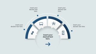 Curved Roadmap Slide Template for Presentation 