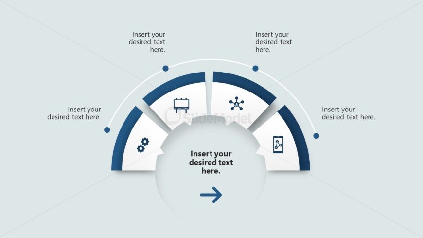 Curved Roadmap Slide Template for Presentation