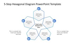 5-Step Hexagonal Diagram PPT Template