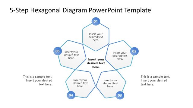 5-Step Hexagonal Diagram PowerPoint Template