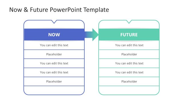 Now vs Future Template PPT Slide