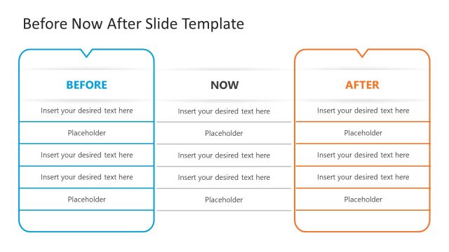 Customizable Before Now After PPT Template
