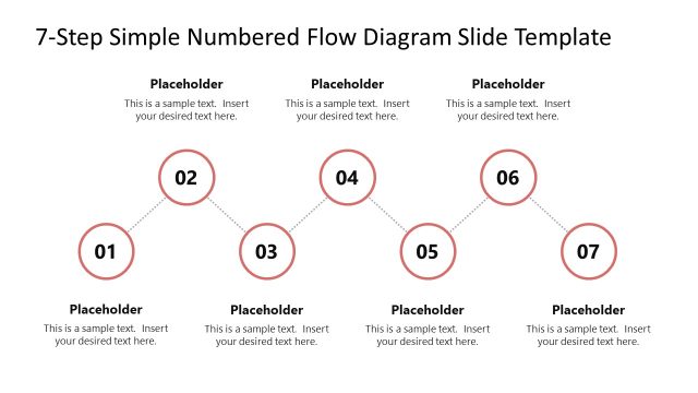 7-Step Simple Numbered Flow Diagram PowerPoint Template