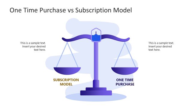 One Time Purchase vs Subscription Model Template Slide