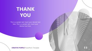 Creative Purple PPT Thank You Slide 