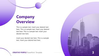 Creative Purple Theme Template for PowerPoint 