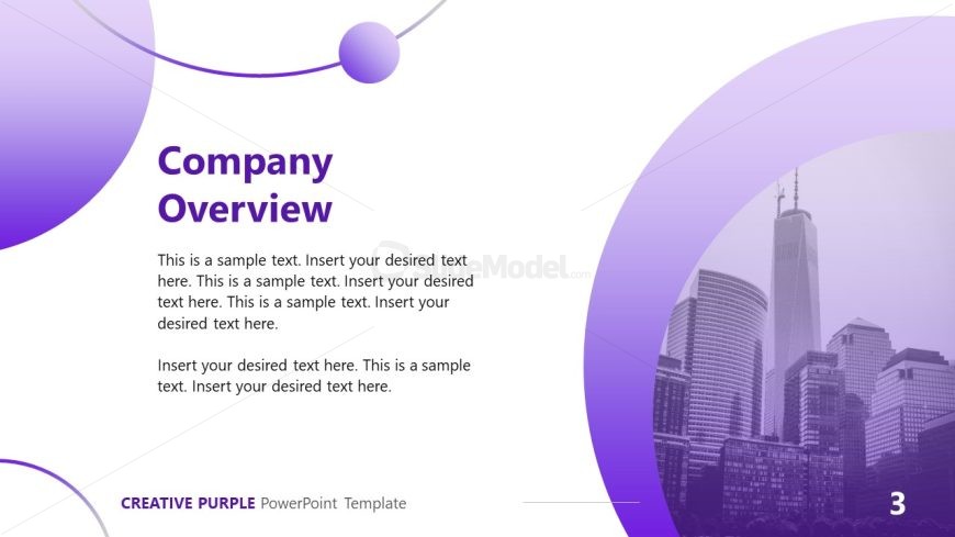 Creative Purple Theme Template for PowerPoint