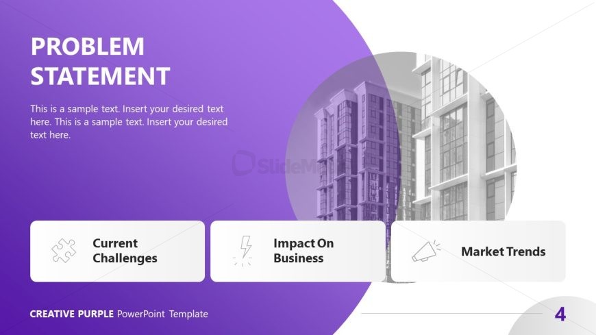 Creative Purple Theme Template for Presentation