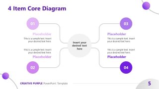 Creative Purple Theme Template Slide 