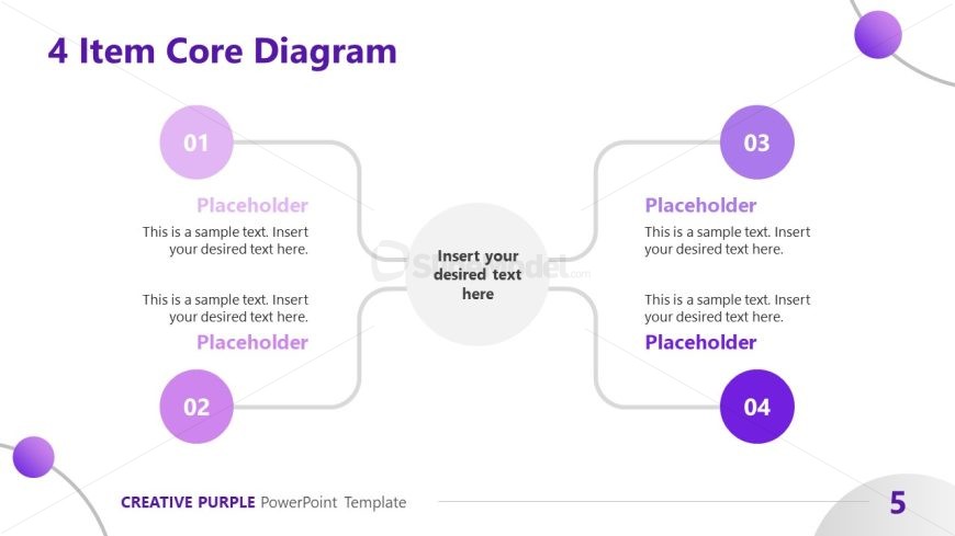 Creative Purple Theme Template Slide