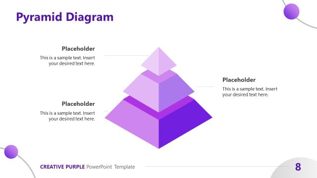 Engaging Pyramid Diagram Slide – Creative Purple Theme Template