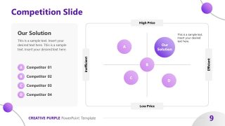 Our Solution Slide - Creative Purple Theme Template 