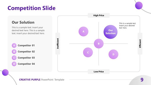 Competetion Slide – Creative Purple PPT Template