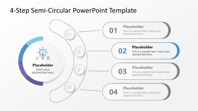 4-Step Semi-Circular Template for PowerPoint