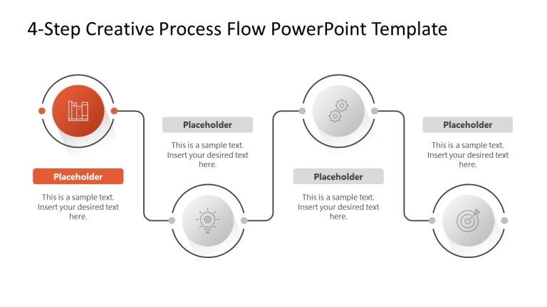 4-Step Creative Process Flow Slide for Step 1 - SlideModel