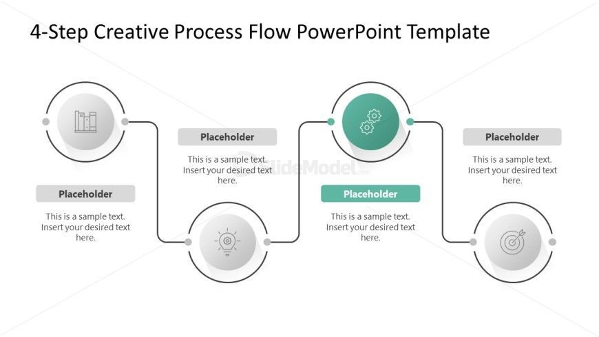 4-Step Creative Process Flow Template for PowerPoint