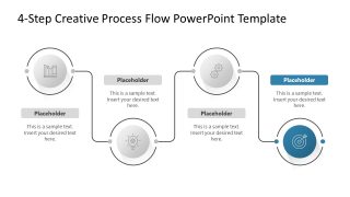 4-Step Creative Process Flow Template for Presentation 