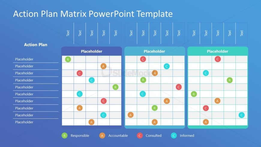 Action Plan Matrix Chart for PPT Presentation