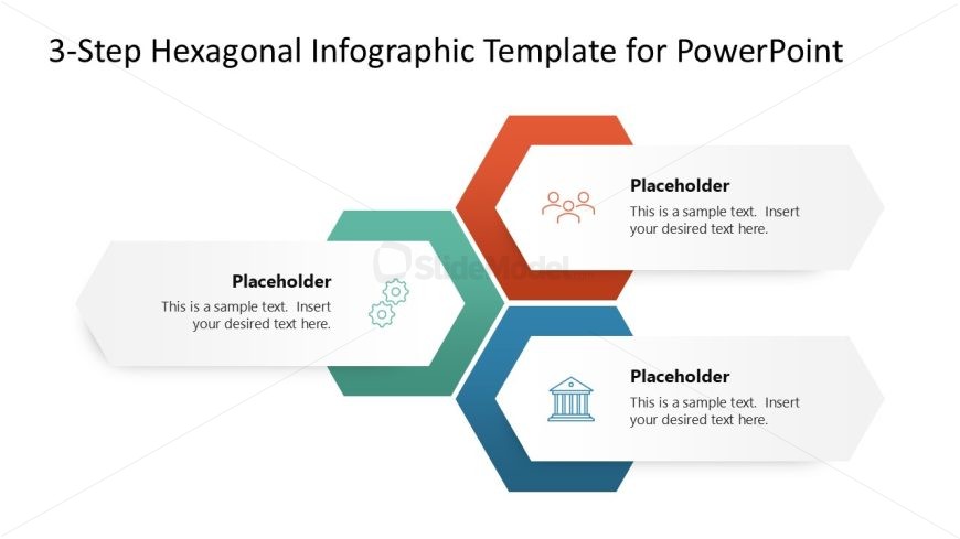 3-Step Hexagonal Infographic Presentation Template