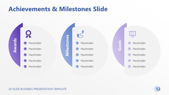 Three Circular Segments for Achievements Discussion