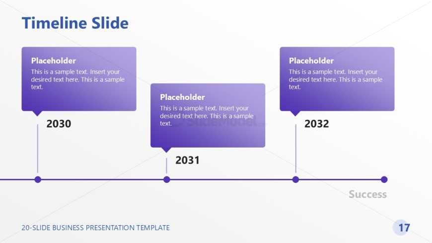 Editable Timeline Diagram Slide - Business Process Presentation PPT Template
